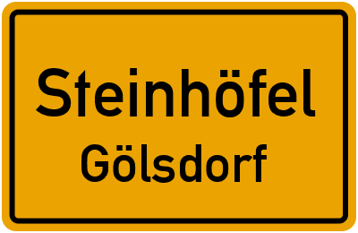 Straßenverzeichnis Steinhöfel Gölsdorf