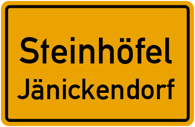 Straßenverzeichnis Steinhöfel Jänickendorf