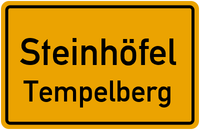 Straßenverzeichnis Steinhöfel Tempelberg