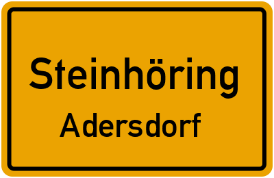 Straßenverzeichnis Steinhöring Adersdorf