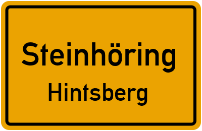 Ortsschild Steinhöring Hintsberg