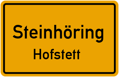 Straßenverzeichnis Steinhöring Hofstett