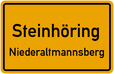 Straßenverzeichnis Steinhöring Niederaltmannsberg