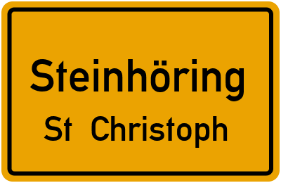 Ortsschild Steinhöring St. Christoph