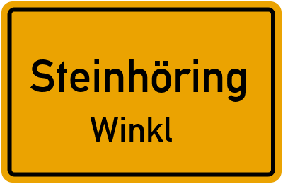Ortsschild Steinhöring Winkl