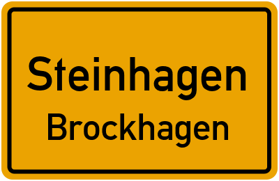Ortsschild Steinhagen Brockhagen