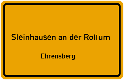 Straßenverzeichnis Steinhausen an der Rottum Ehrensberg