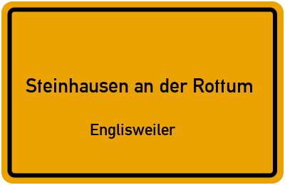 Straßenverzeichnis Steinhausen an der Rottum Englisweiler