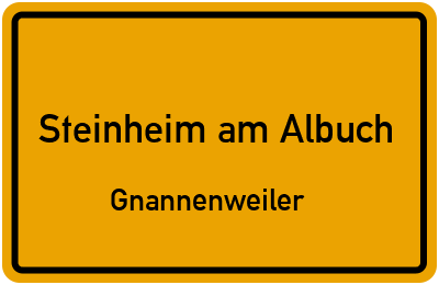 Straßenverzeichnis Steinheim am Albuch Gnannenweiler