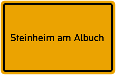 Ortsschild von Steinheim am Albuch in Baden-Württemberg