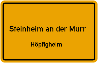 Straßenverzeichnis Steinheim an der Murr Höpfigheim