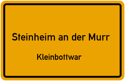 Straßenverzeichnis Steinheim an der Murr Kleinbottwar