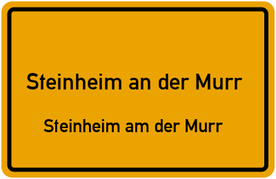 Straßenverzeichnis Steinheim an der Murr Steinheim am der Murr