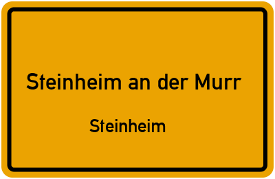 Straßenverzeichnis Steinheim an der Murr Steinheim
