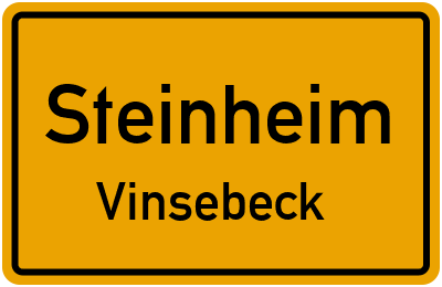 Ortsschild Steinheim Vinsebeck