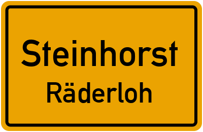 Ortsschild Steinhorst Räderloh