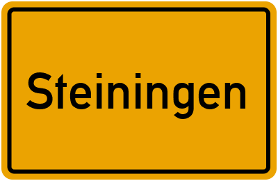 Ortsschild von Gemeinde Steiningen in Rheinland-Pfalz