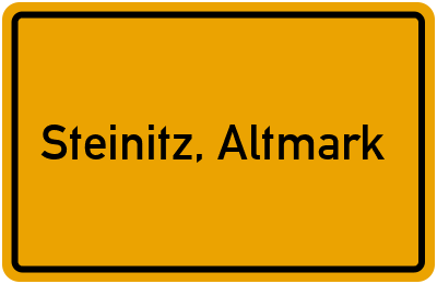 Ortsschild von Gemeinde Steinitz, Altmark in Sachsen-Anhalt
