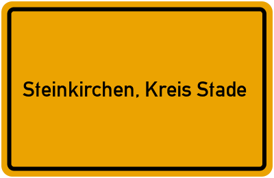 Ortsschild von Gemeinde Steinkirchen, Kreis Stade in Niedersachsen