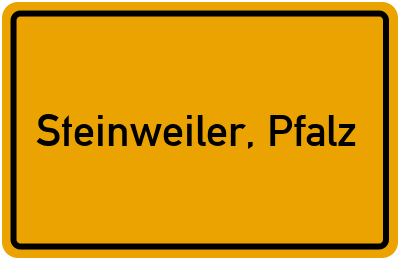 Ortsschild von Gemeinde Steinweiler, Pfalz in Rheinland-Pfalz