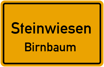 Straßenverzeichnis Steinwiesen Birnbaum