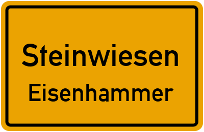 Straßenverzeichnis Steinwiesen Eisenhammer