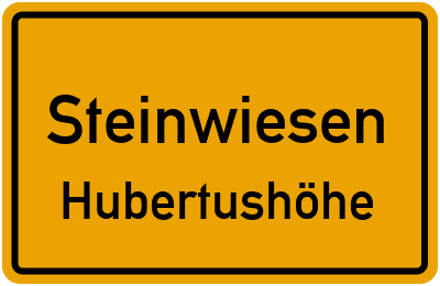 Straßenverzeichnis Steinwiesen Hubertushöhe