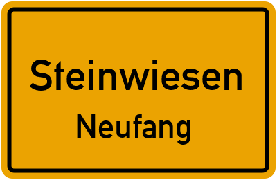 Straßenverzeichnis Steinwiesen Neufang