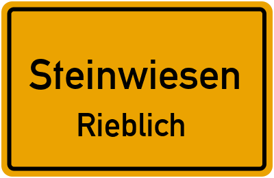 Straßenverzeichnis Steinwiesen Rieblich