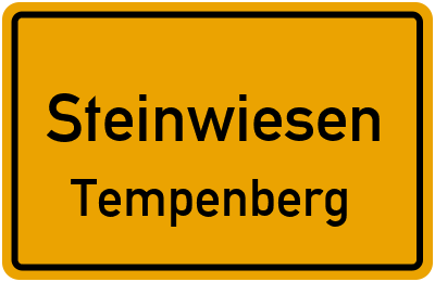 Straßenverzeichnis Steinwiesen Tempenberg