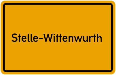 Ortsschild von Gemeinde Stelle-Wittenwurth in Schleswig-Holstein