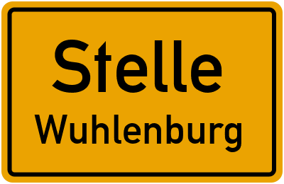 Ortsschild Stelle Wuhlenburg