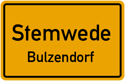 Straßenverzeichnis Stemwede Bulzendorf