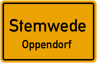 Ortsschild Stemwede Oppendorf