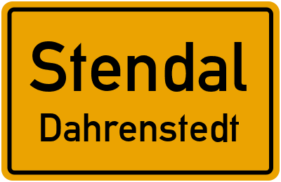 Ortsschild Stendal Dahrenstedt