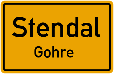 Straßenverzeichnis Stendal Gohre