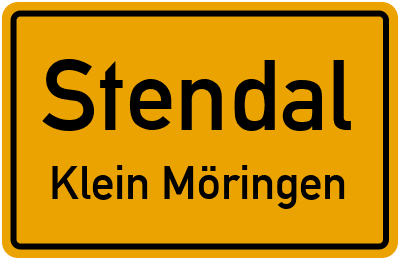 Ortsschild Stendal Klein Möringen