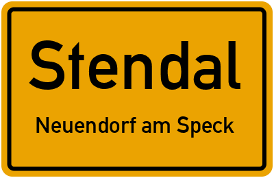 Straßenverzeichnis Stendal Neuendorf am Speck