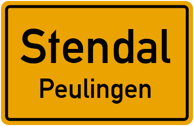 Ortsschild Stendal Peulingen
