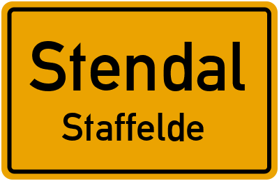 Ortsschild Stendal Staffelde