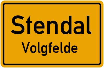 Ortsschild Stendal Volgfelde