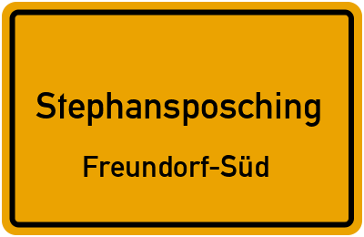 Straßenverzeichnis Stephansposching Freundorf-Süd