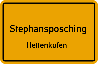 Straßenverzeichnis Stephansposching Hettenkofen