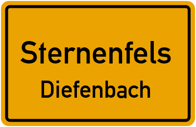 Ortsschild Sternenfels Diefenbach