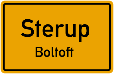 Straßenverzeichnis Sterup Boltoft
