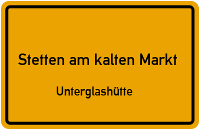 Straßenverzeichnis Stetten am kalten Markt Unterglashütte