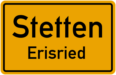 Ortsschild Stetten Erisried