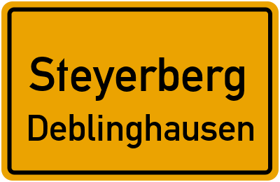Ortsschild Steyerberg Deblinghausen