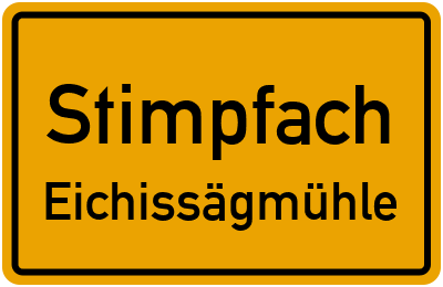 Straßenverzeichnis Stimpfach Eichissägmühle