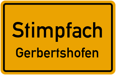Straßenverzeichnis Stimpfach Gerbertshofen